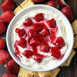 Strawberry Cheesecake Dip – Easy No-Bake Dessert Recipe for Parties