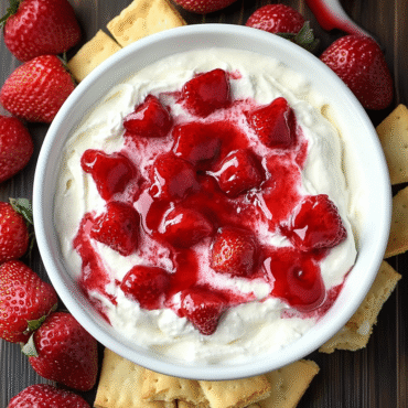 Strawberry Cheesecake Dip – Easy No-Bake Dessert Recipe for Parties