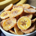 Crispy Cinnamon Sugar Air Fryer Banana Chips | Easy Healthy Snack Recipe