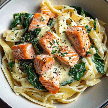 Creamy Salmon Spinach Pasta Recipe – Healthy & Easy Weeknight Meal