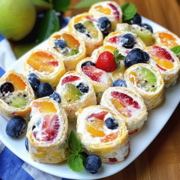 Cheesecake Fruit Salad Roll Ups – Easy No-Bake Dessert with Fresh Fruit