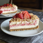 No-Bake Strawberry Crunch Cheesecake – Easy, Creamy & Delicious Dessert Recipe