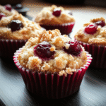Cherry Cobbler Muffins – Easy Recipe with Streusel Topping