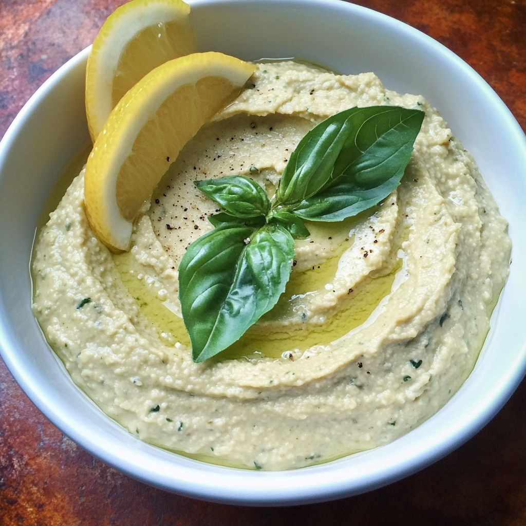 Lemon Basil Hummus Recipe – Fresh, Creamy & Vegan Dip in 10 Minutes