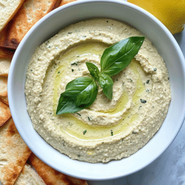 Lemon Basil Hummus Recipe – Fresh, Creamy & Vegan Dip in 10 Minutes