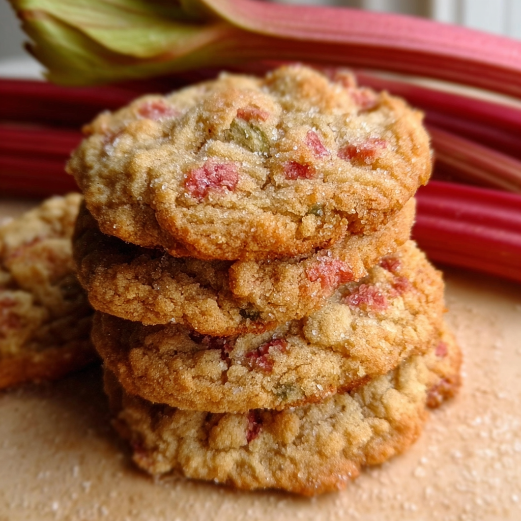 Soft & Chewy Sugar Rhubarb Cookies – Easy Spring Dessert