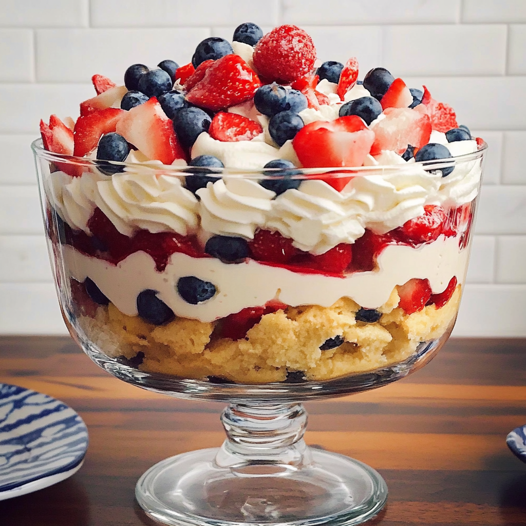 4th of July Trifle Recipe – Easy Patriotic Dessert with Berries & Cream