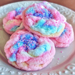 Cotton Candy Cookies – Soft, Colorful, and Sweet Carnival-Inspired Treats