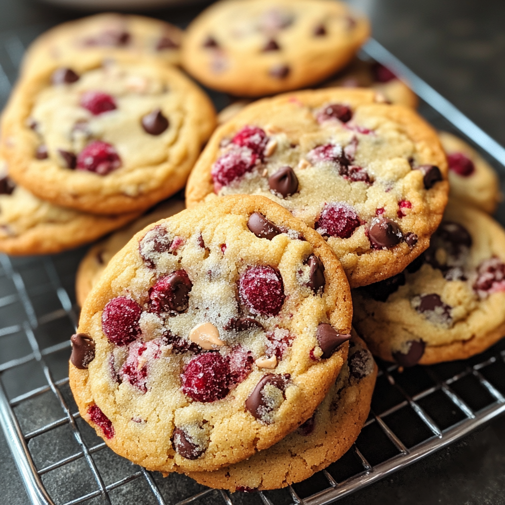 Raspberry Chocolate Chip Cookies – Chewy, Fruity & Loaded with Chocolate