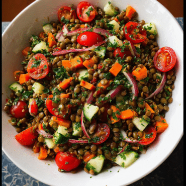 Lentil and Veggie High-Fiber Salad | Easy, Healthy Recipe
