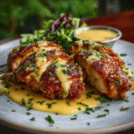 Pretzel Chicken with Mustard-Cheddar Sauce | Crispy, Tangy & Easy Recipe