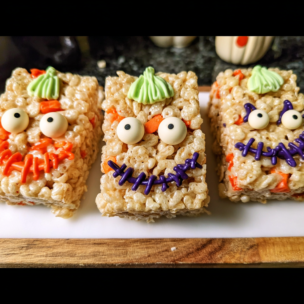 Monster Rice Krispie Treats for Halloween – Easy, Fun, No-Bake Dessert