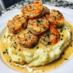 Creamy Garlic Shrimp Over Mashed Potatoes (Easy Comfort Recipe)