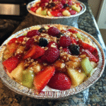 Cheesecake Fruit Salad in a Tin Foil Tray | Easy No-Bake Dessert for Parties & Potlucks