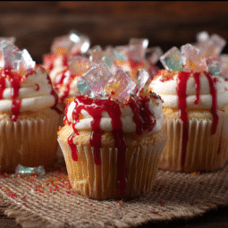 Bloody Broken Glass Cupcakes – Spooky Halloween Dessert Idea