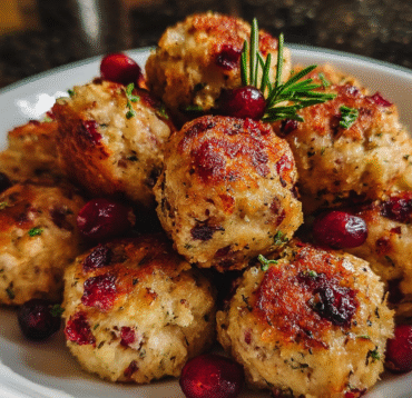 Cranberry Turkey Stuffing Balls | Easy Holiday Appetizer & Side Dish Recipe