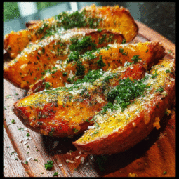 Crispy Garlic Parmesan Sweet Potato Wedges – Easy & Flavor-Packed Side Dish