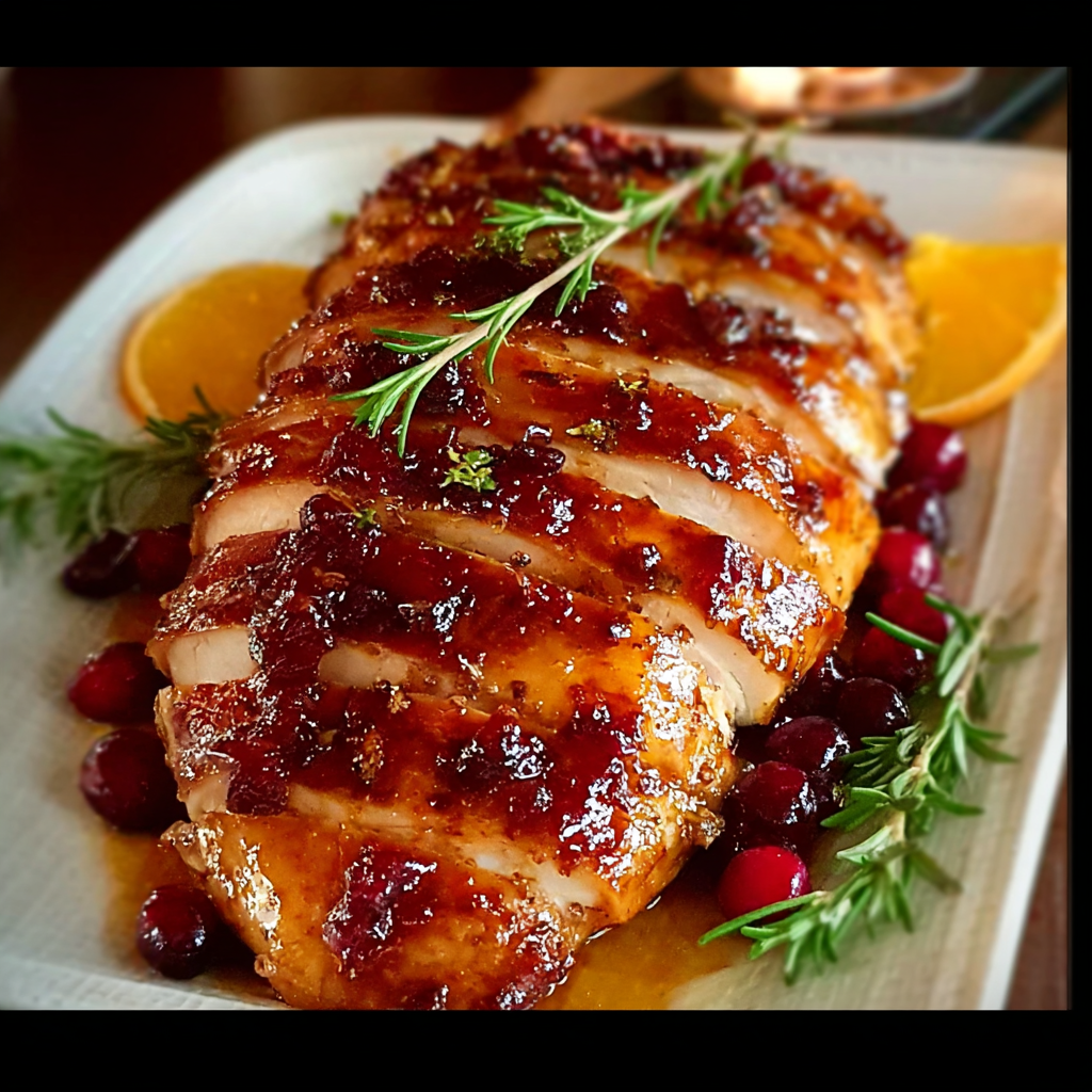 Cranberry Orange Glazed Turkey Breast | Best Fall Dinner Recipe