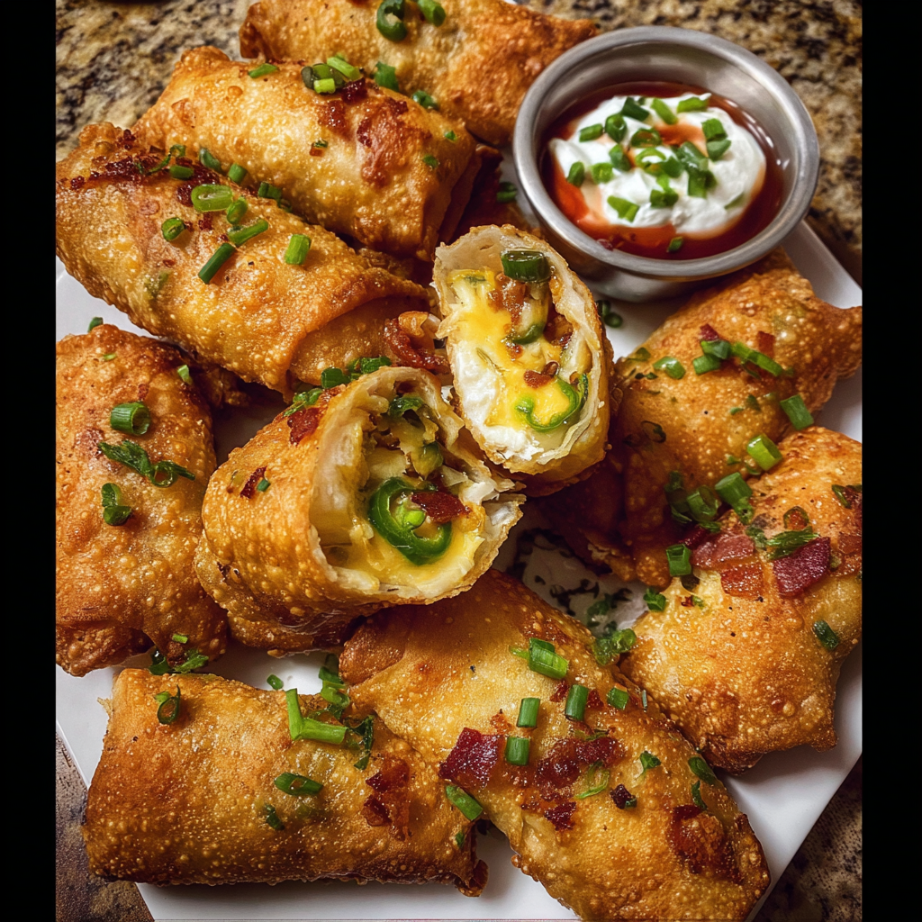 Crispy Jalapeno Popper Egg Rolls: Fall’s Best Cream Cheese, Cheddar & Bacon Appetizer