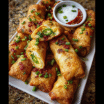 Crispy Jalapeno Popper Egg Rolls: Fall’s Best Cream Cheese, Cheddar & Bacon Appetizer