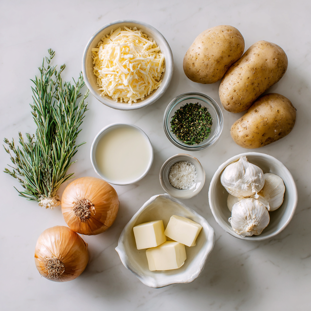 Creamy Cheddar Garlic Herb Potato Soup | Easy Comfort Food Recipe