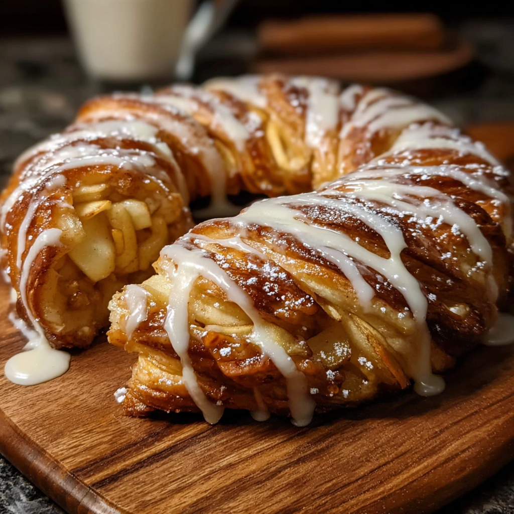Cozy Apple Kringle with Vanilla Glaze – Easy Danish Pastry Recipe