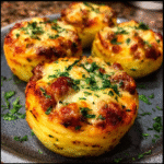 Cheesy Stuffed Mashed Potato Nests – Easy Appetizer or Side Dish