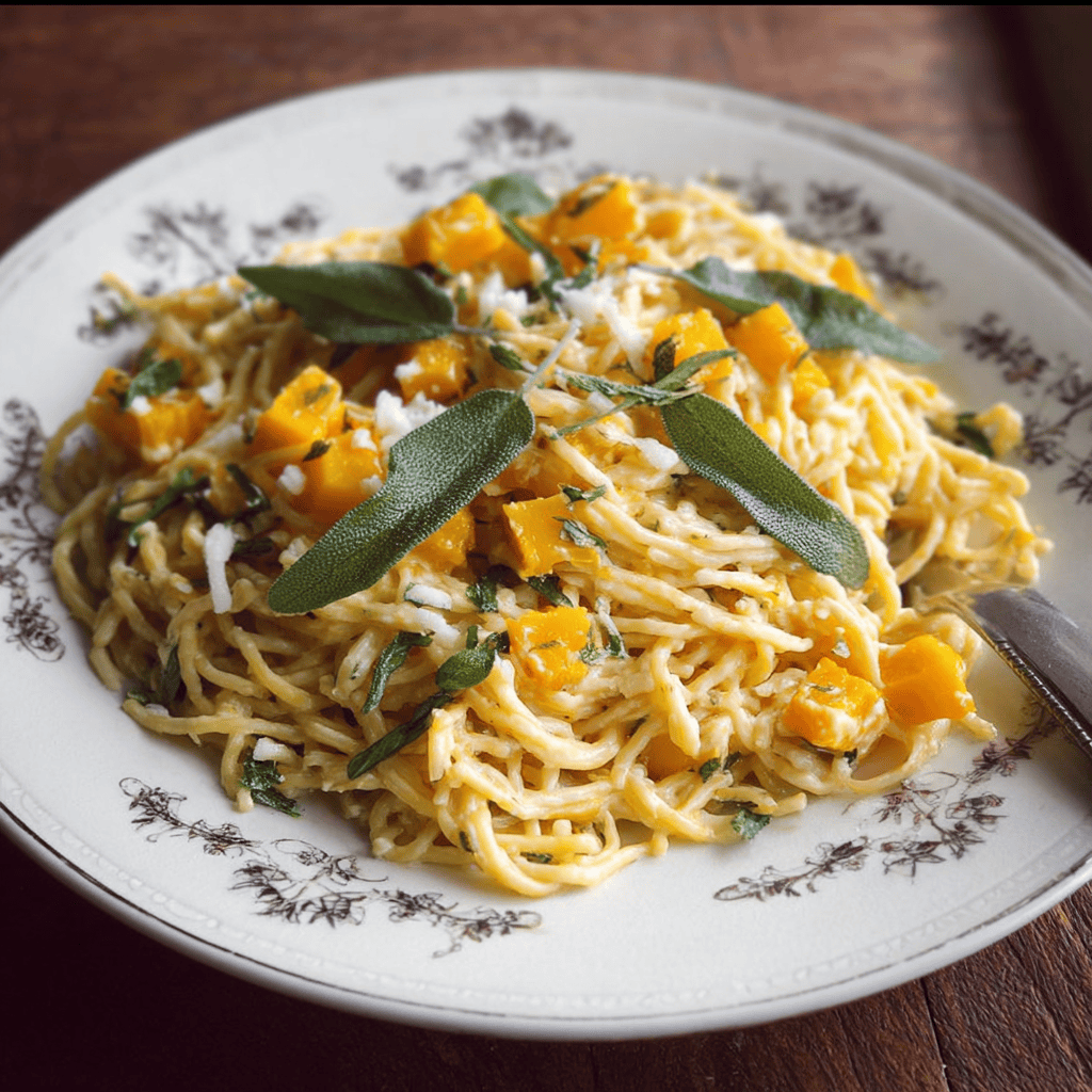 Creamy Butternut Squash and Sage Pasta – Easy Fall Comfort Food Recipe