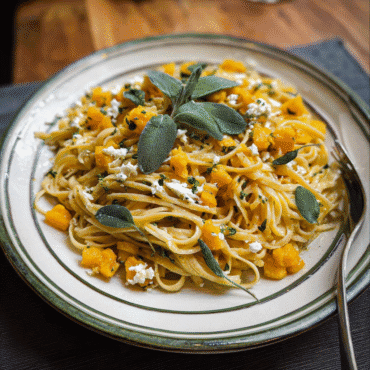 Creamy Butternut Squash and Sage Pasta – Easy Fall Comfort Food Recipe