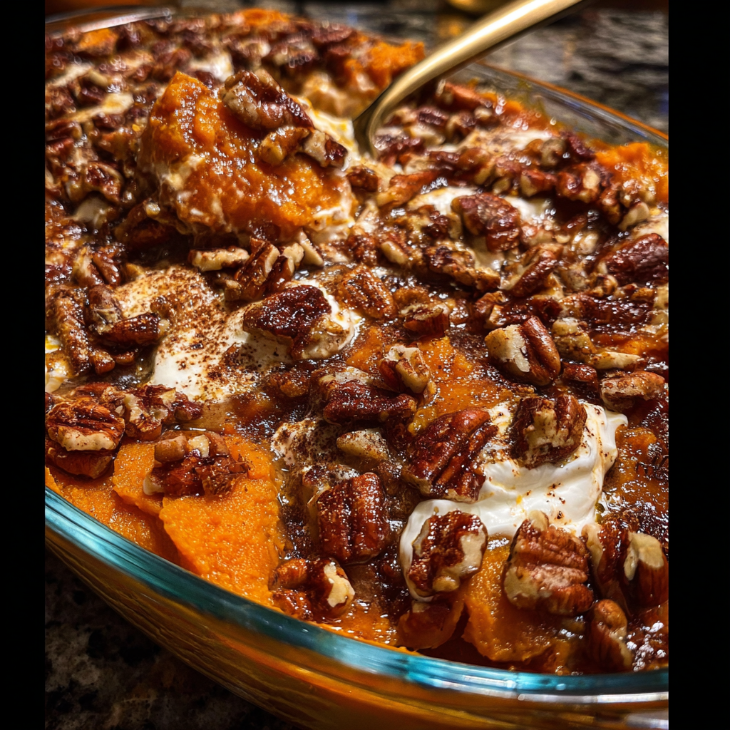 Southern Maple Sweet Potato Casserole – A Sweet & Savory Holiday Classic