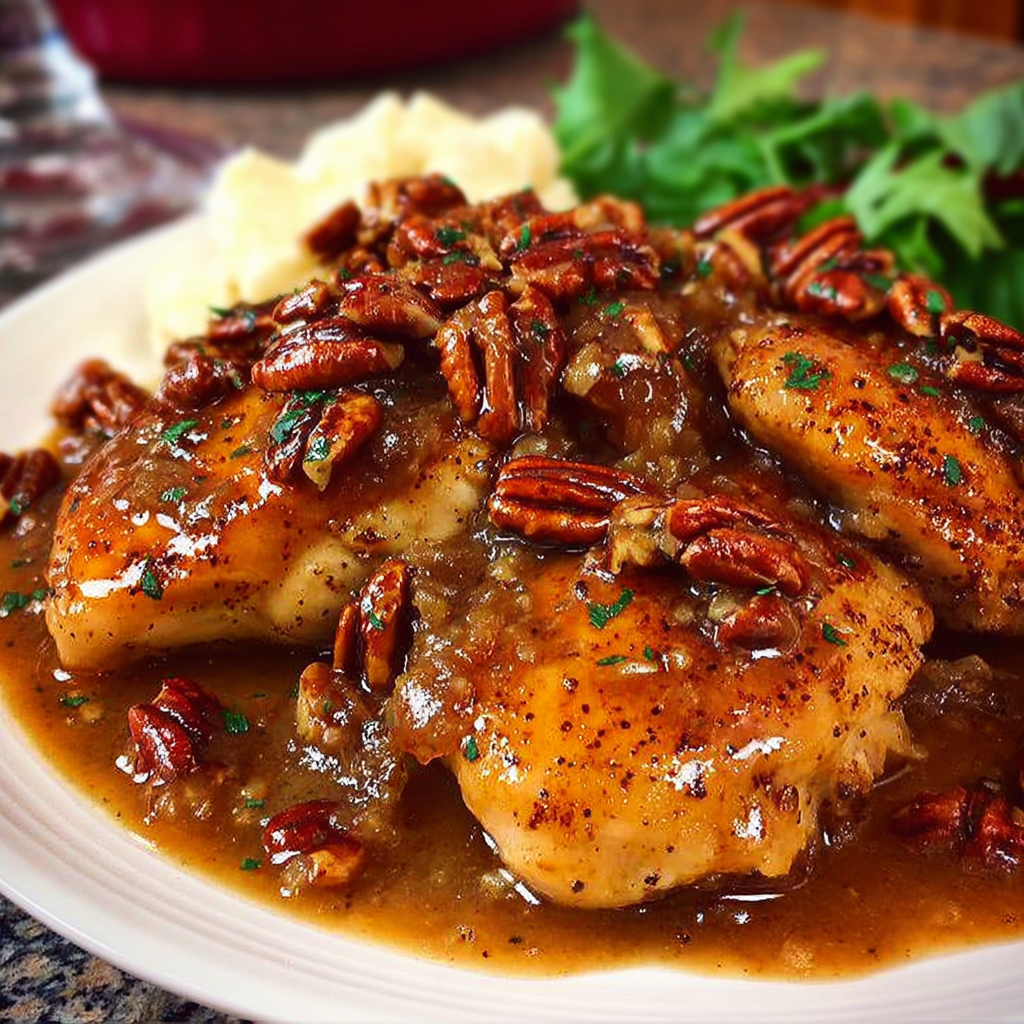 Maple Bourbon Pecan Chicken – Sweet, Savory, and Southern-Inspired