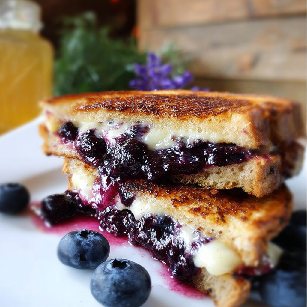Gourmet Blueberry Grilled Cheese – Sweet & Savory Twist on a Classic Sandwich