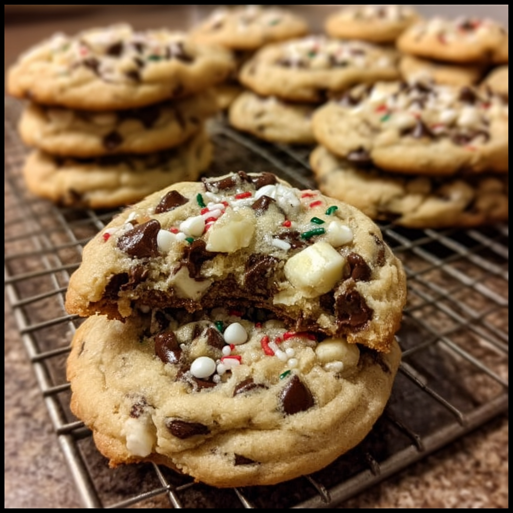 Winter Wonderland Chocolate Chip Cookies – Festive, Soft & Gooey Holiday Treat